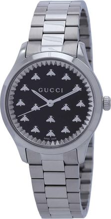 Gucci G-Timeless Quartz Black Dial Ladies Watch YA1265034