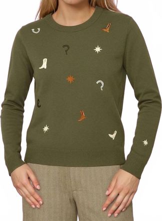 MDM Western Sweater In Olive Green