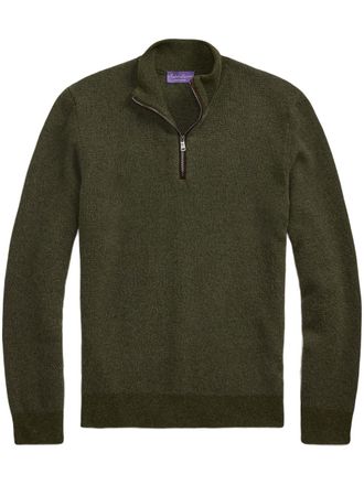 Ralph Lauren Purple Label Trui met halve rits - Groen