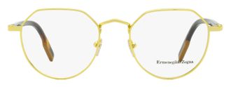 Ermenegildo Zegna EZ5238 Geometric Round Metal Eyeglasses - Gold
