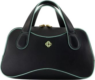 Casablanca Mini Leren Reistas - Zwart - Dames - Handtassen - Zwart - ONE Size - Leer - Tassen