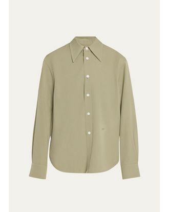 Bottega Veneta Wool Twill Button-Down Shirt