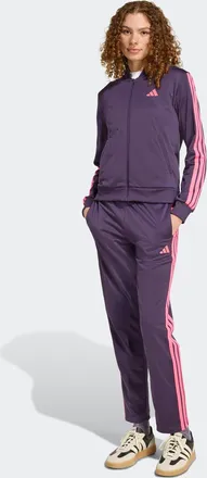 adidas Trainingsanzug ADIDAS SPORTSWEAR W 3S TR TS, Damen, Gr. XS, aurora plum, Obermaterial: 100% Polyester, Sportanz&uuml;ge Trainingsanzug