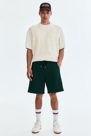 H&M Relaxed-fit Shorts in Green/white at Nordstrom, Size X-Large