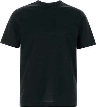 Canali Black Cotton T Shirt