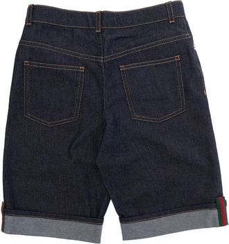 Gucci Boys Shorts Logo Blue Cotton