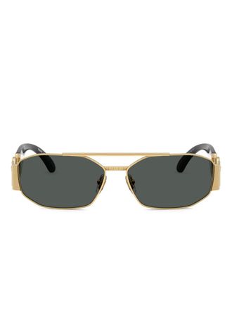 Versace embellished double-bridge sunglasses - Gold