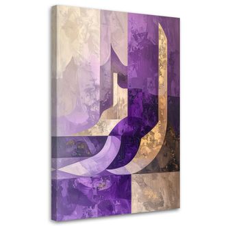 Feeby Cuadro En Lienzo, Imitaciones Abstractas De Pintura Morado Beige, 80x120