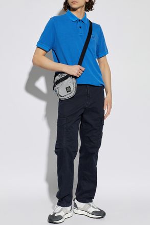 Stone Island Polo With Logo Patch, Mens, Blue