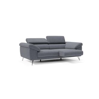 Divani.Store Sof&aacute; con reposabrazos con arc&oacute;n 213 cm azul grafito