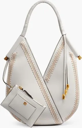 DKNY Baldwin Mini Crochet-Trimmed Shoulder Bag in Brillant White at Nordstrom