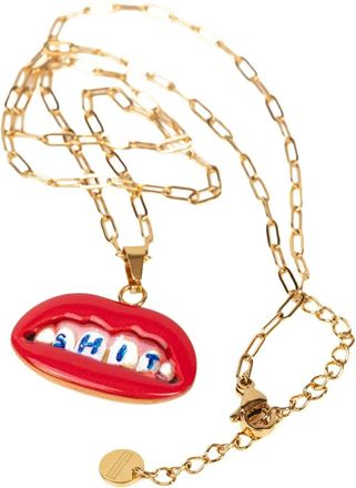 Seletti x Toiletpaper pendant necklace - unisex - stainless steel/Gold Plated Metal - One Size