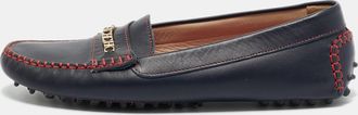 Carolina Herrera Black Leather Loafers