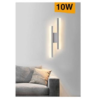 Trade Shop Trade Shop - Applique Parete Moderno 10w Lumetto Abat Jour Bianca Luce 6500k 4000k 3000k E87b