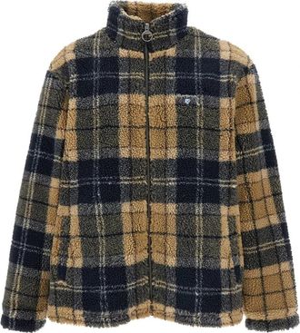 Barbour Tartan Sherpa Fleece - Heren - Fleece jassen - Beige - M - Katoen - Fitness