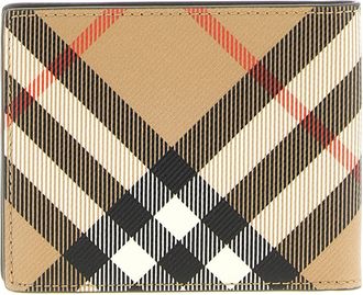 Burberry Iconic Check Wallet - Beige