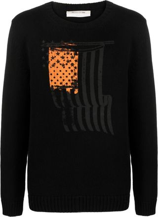 Alyx graphic-print jumper - men - Cotton - L - Black