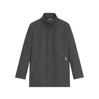 HUGO BOSS Jassen, Heren, Grijs, L, Katoen, H-Camron-234 Jas