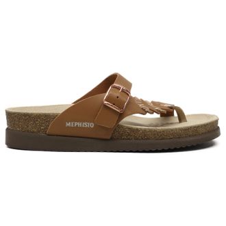 Mephisto Mephisto Heleonore Leather Womens Toe Post Sandals - Camel - Size:UK 5.5