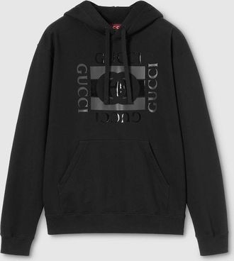 Gucci Cotton Jersey Sweatshirt With Print, Size XXXL, Black, Ready-to-wear