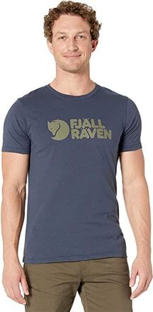Fj&auml;llr&auml;ven Logo T-Shirt Mens Clothing Navy : 2XL, Polyester/Cotton