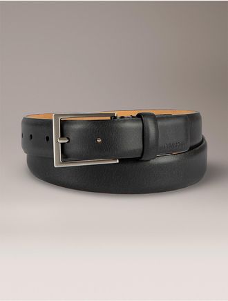 Calvin Klein Mens Embossed Logo Harness Buckle Belt - Black - XL