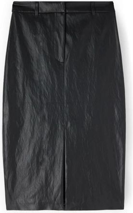 Motivi Rokken, Dames, Zwart, XL, Katoen, Midi Pencilrok met Split