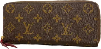 Louis Vuitton Brown Fuchsia Long Wallet (Bi-Fold) (Pre-Owned)