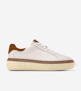 Cole Haan Womens GrandPr&oslash; SkyWeave Court Sneakers - Brown Size 10.5