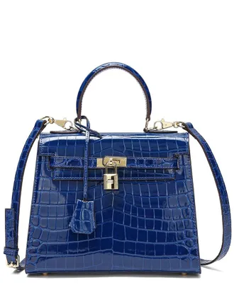 Tiffany & Fred Alligator-Embossed Leather Satchel