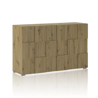 Oresteluchetta Oresteluchetta - Madia 3 Ante Effetto Legno Finitura Rovere Cm. H.84,5 X L.138 X P.42