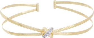 Meshmerise 18K Plated 0.05 Ct. Tw. Diamond Mesh Bangle