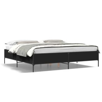 Berkfield Home Bed Frame without Mattress Black 180x200 cm Super King