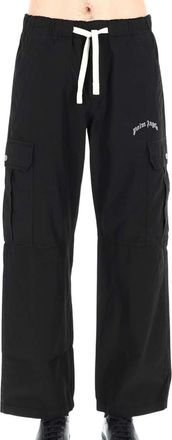 Palm Angels Black Relaxed Cargo Trousers