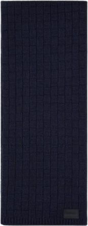 Roberto Cavalli Alpaca Blend Sjaal met Merklabel - Heren - Wintersjaals - Blauw - ONE Size - Wol - Accessoires