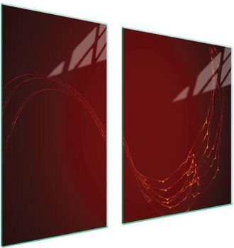 OEM Placa Protectora De Vidrio Para Estufa 90x52 Rojo