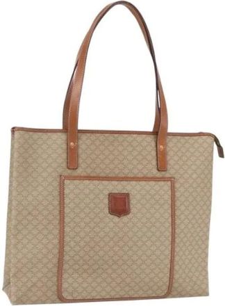 Celine Pre-owned Tote Bags, female, Beige, Size: ONE SIZE Pre-owned Canvas Tote Bag