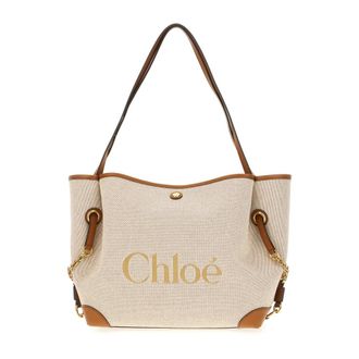 Chlo&eacute; Clover Tote Bag - female - Chlo&eacute; - Shopping Bags - Brown - ONE SIZE - Bags
