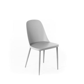 MondoViro Juego de 4 sillas comedor modernas de polipropileno gris 55x46 cm 80h