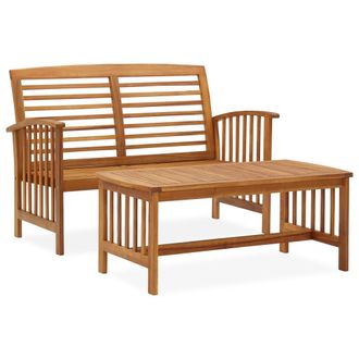vidaXL Juego De Muebles De Jard&iacute;n 2 Piezas Madera Maciza De Acacia Vidaxl
