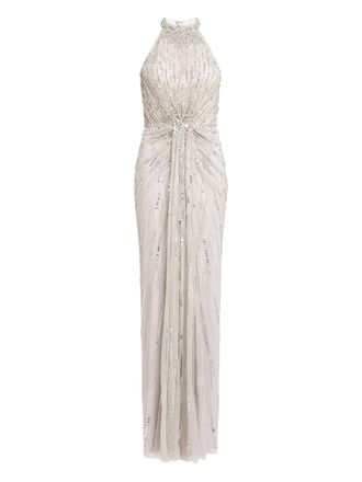 Jenny Packham Abito lungo Carmen - Grigio