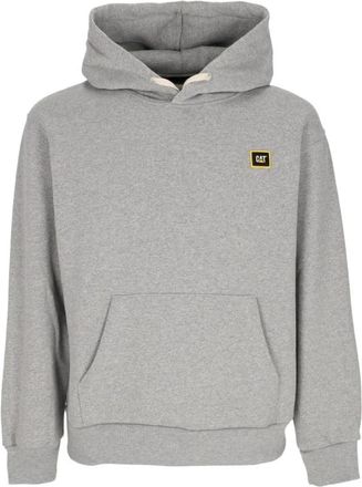 CAT Lichtgrijze hoodie met trekkoord - Heren - Hoodies - Grijs - XL - Katoen - Hoodies & sweatvesten