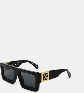 Off-white Mens Unisex Square Sunglasses, Square Design - Black/Grey - Size: ONE size