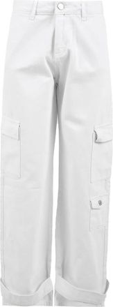 Hinnominate Straight Cargo Broeken - Dames - Straight fit broeken - Wit - W26 - Katoen - Broeken