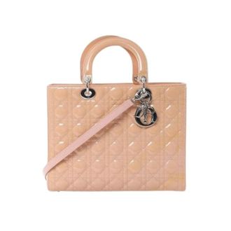 Dior Pre-owned Handbags, female, Beige, Size: ONE SIZE Pre-owned Lady Dior Large