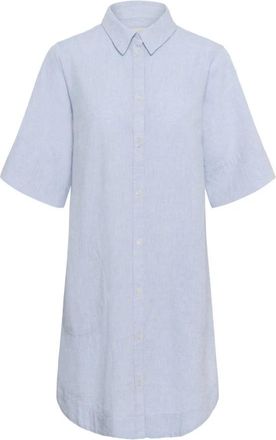Part Two Overhemdjurken - Dames - Shirt Kleedjes - Blauw - XL - Kleedjes