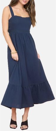 Blu Pepper Square Neck Midi Dress in Navy at Nordstrom Rack, Size Medium