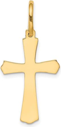 Diamond2Deal 14k Yellow Gold Polished Cross Charm
