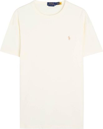 Polo Ralph Lauren Logo-embroidered Cotton T-shirt - Ecru - Xxl