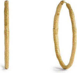 Monica Vinader Large Antica Slim Hoop Earrings in 18K Gold Vermeil at Nordstrom